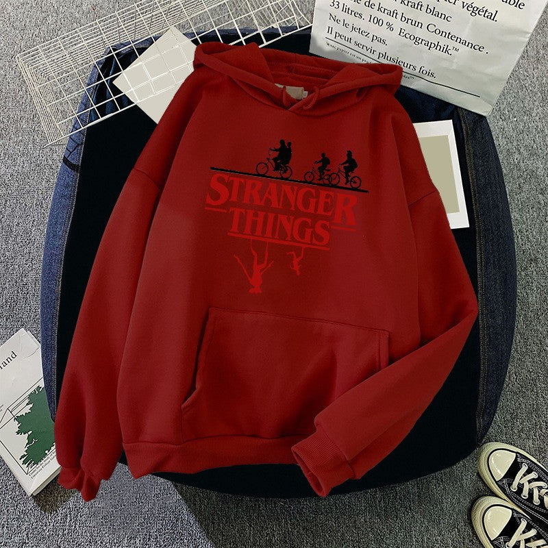Stranger Things Printed Fleece Hoodie