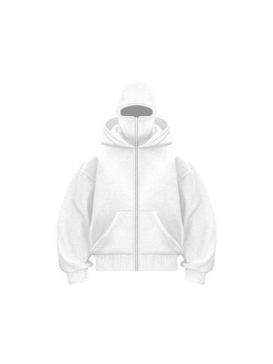 Double-layer hooded zipper hoodie