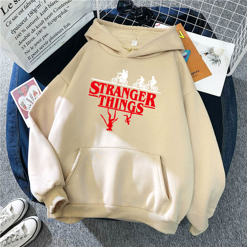 Stranger Things Printed Fleece Hoodie