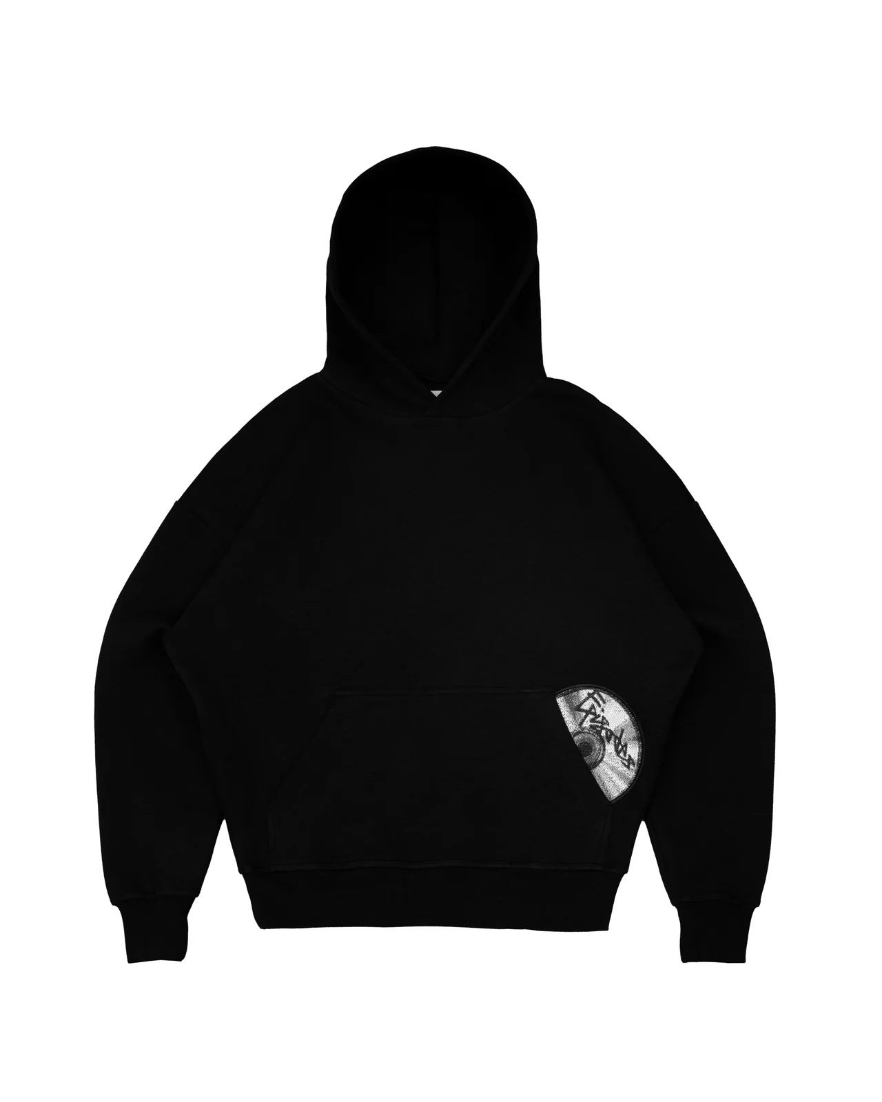 Retro Print Pullover Hoodie and Trousers Set