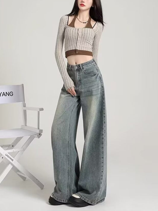 Retro High Waist Wide Leg Jeans