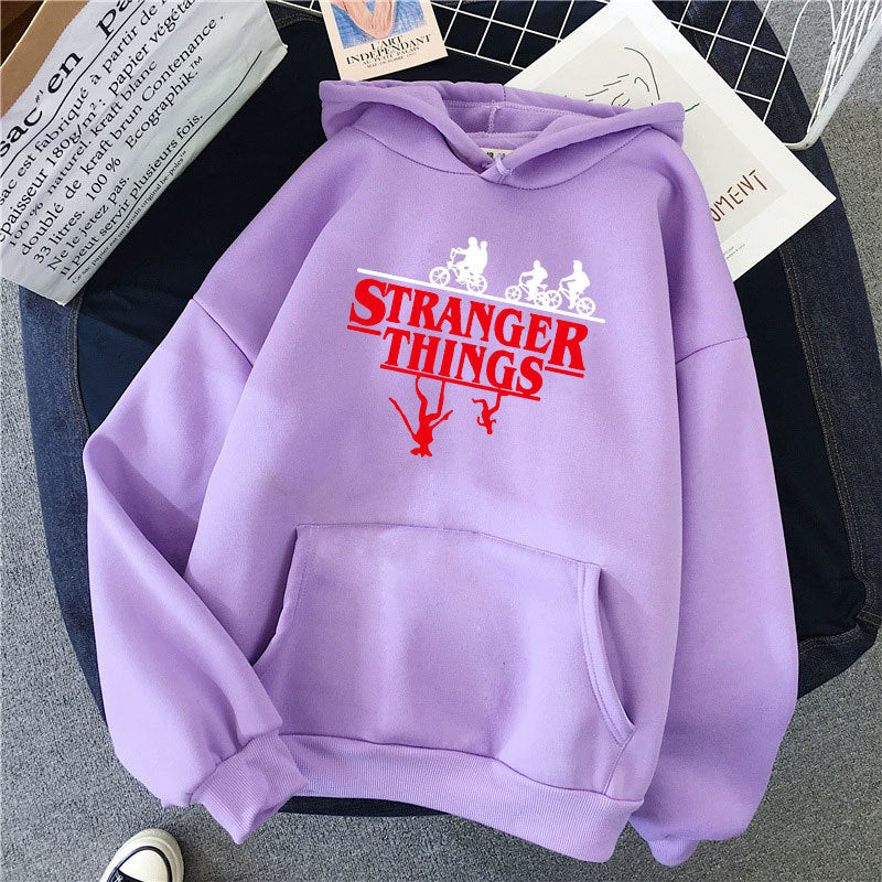 Stranger Things Printed Fleece Hoodie
