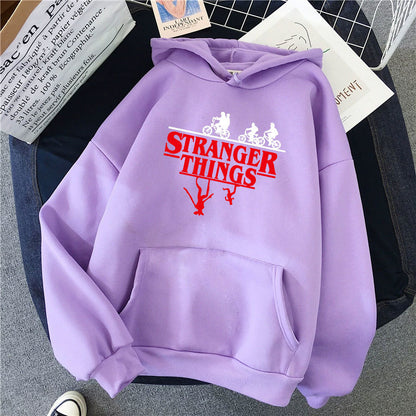Stranger Things Printed Fleece Hoodie