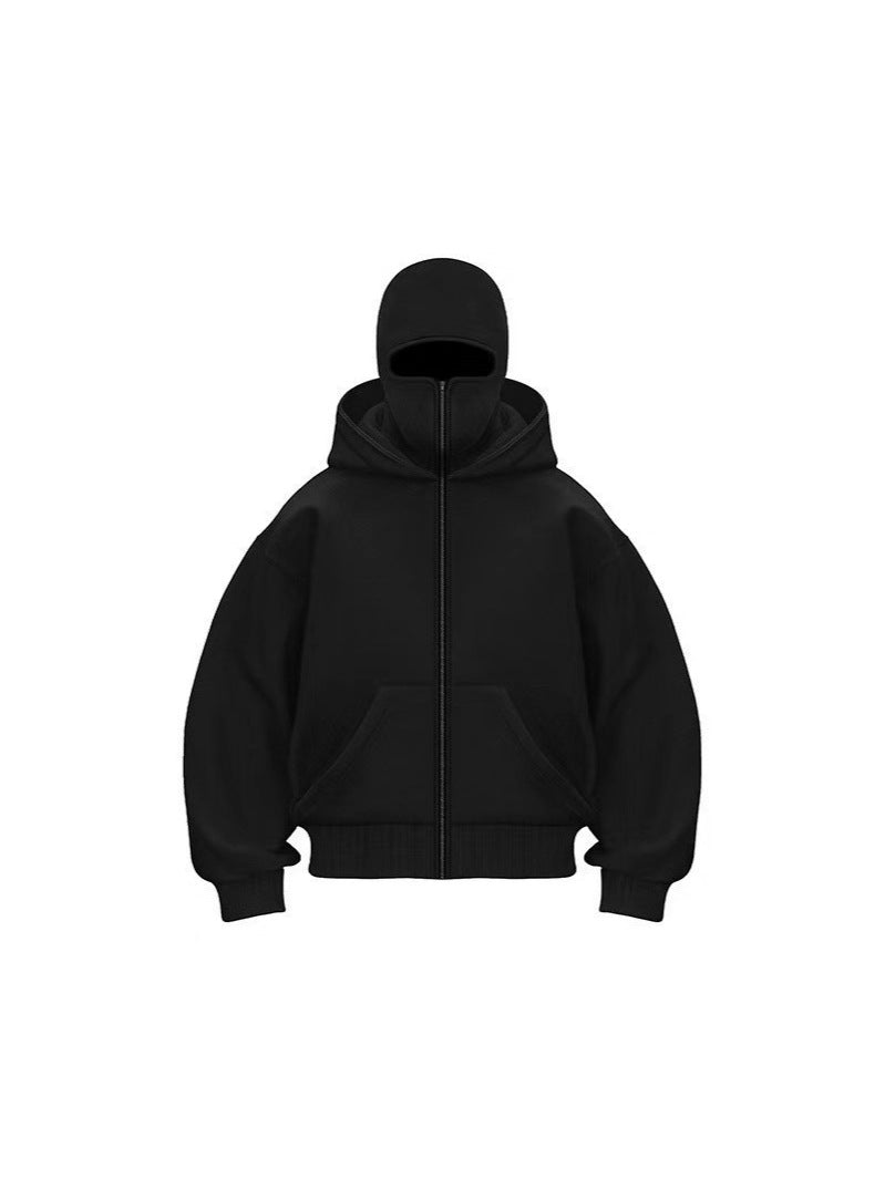 Double-layer hooded zipper hoodie