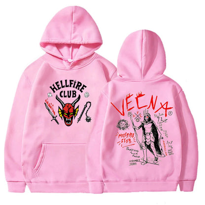 Stranger Things Printed Fleece Hoodie