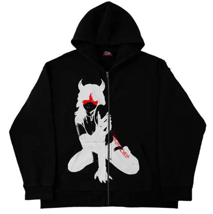 Hoodie Streetwear Zip-Up Cardigan