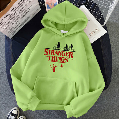Stranger Things Printed Fleece Hoodie