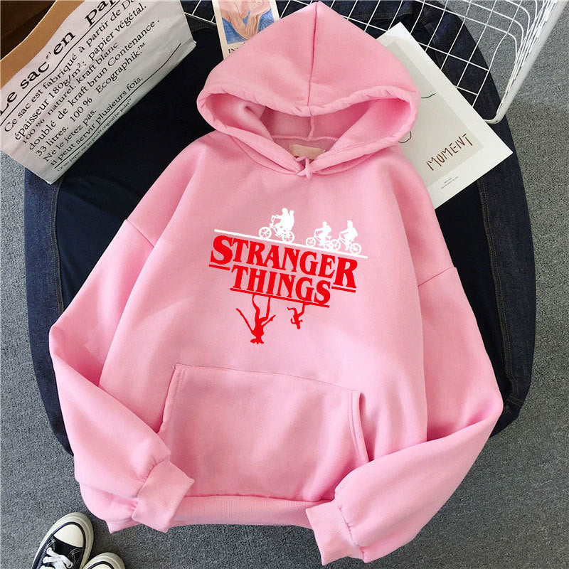 Stranger Things Printed Fleece Hoodie