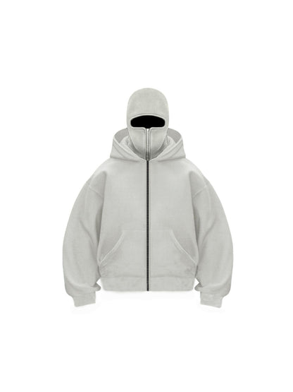 Double-layer hooded zipper hoodie