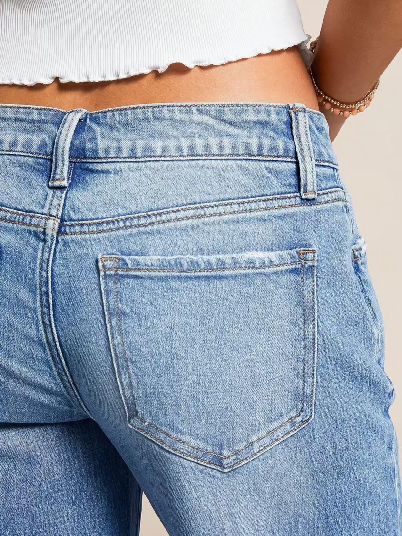 Women's Washed Wide-Leg Jeans