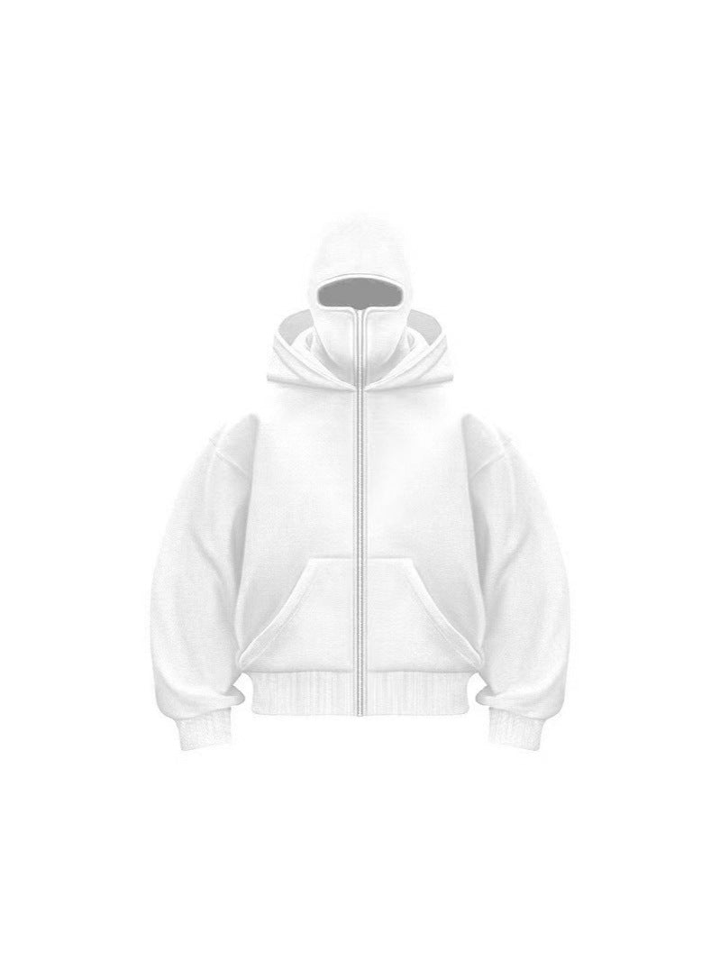 Double-layer hooded zipper hoodie