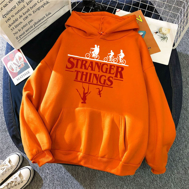 Stranger Things Printed Fleece Hoodie