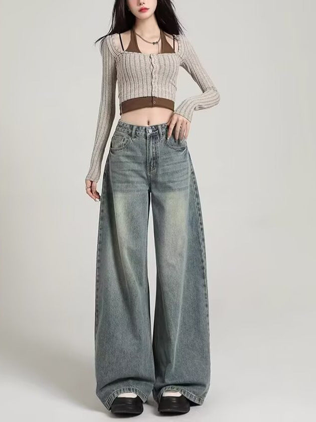 Retro High Waist Wide Leg Jeans
