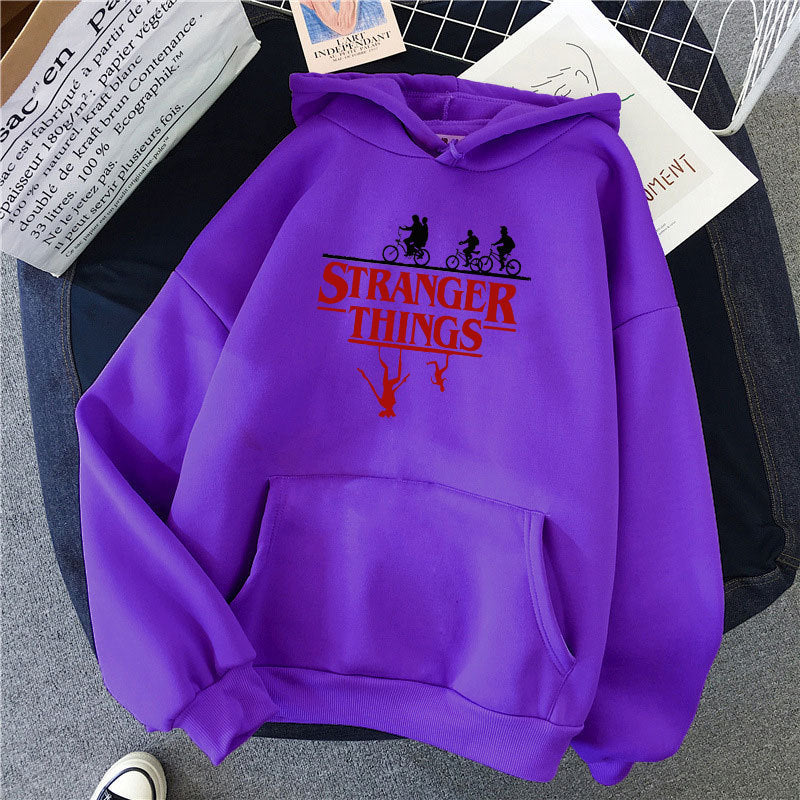 Stranger Things Printed Fleece Hoodie