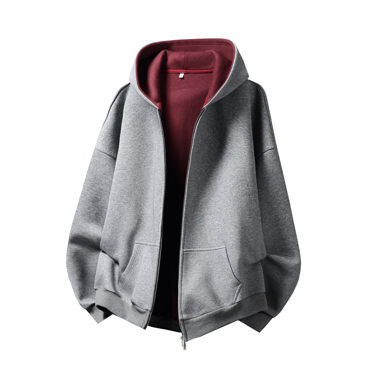 Heavyweight American-style color-blocked lined hoodie