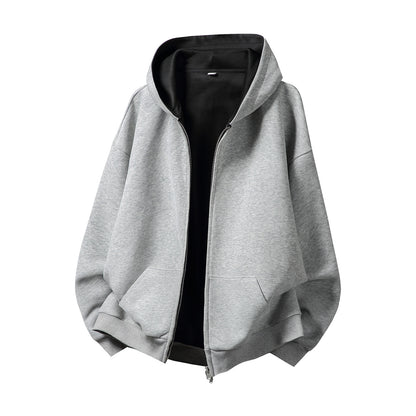 Heavyweight American-style color-blocked lined hoodie