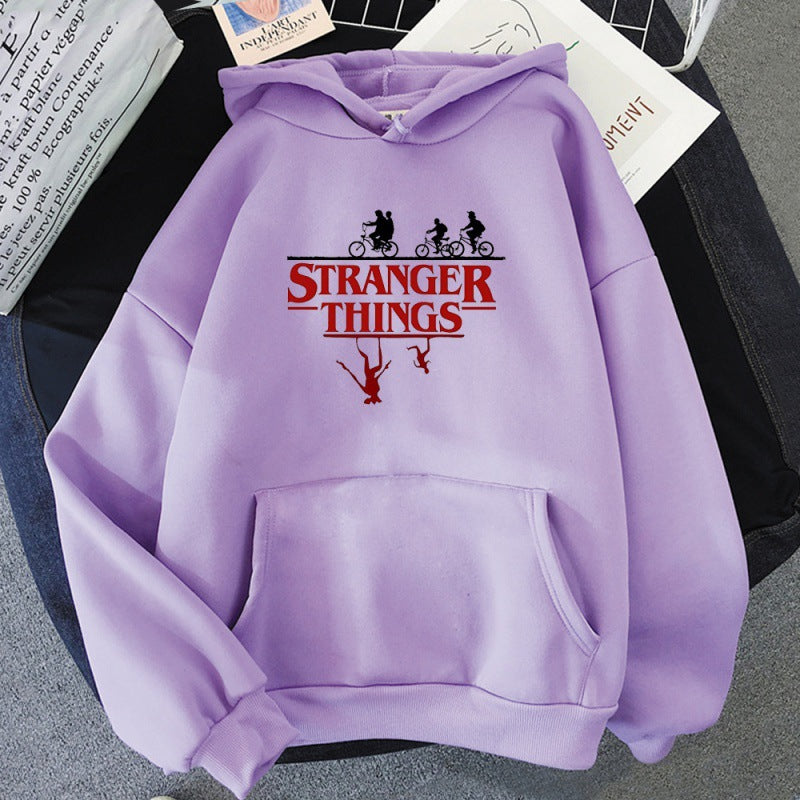 Stranger Things Printed Fleece Hoodie
