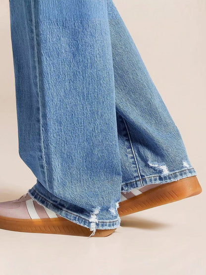 Women's Washed Wide-Leg Jeans
